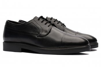 Black genuine leather shoes