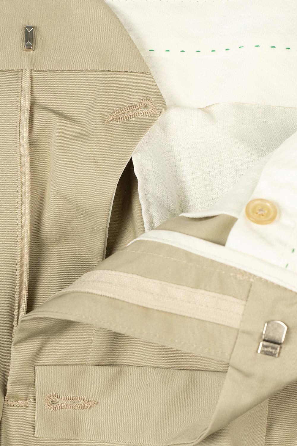 Pantaloni slim bej uni 2