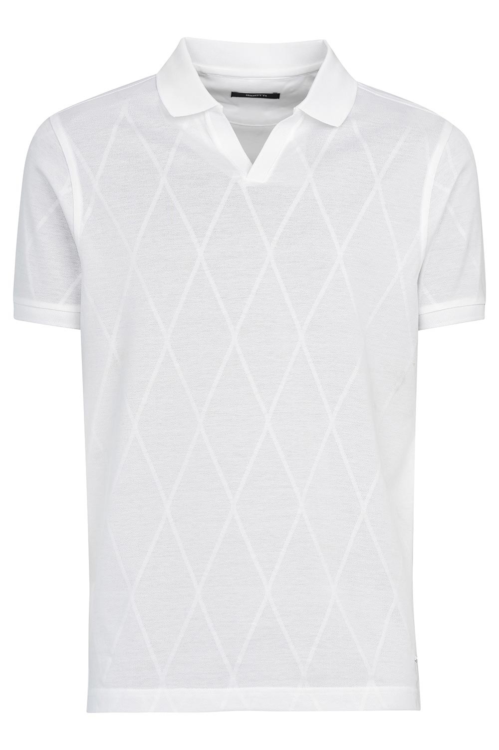 Tricou polo slim alb uni 1