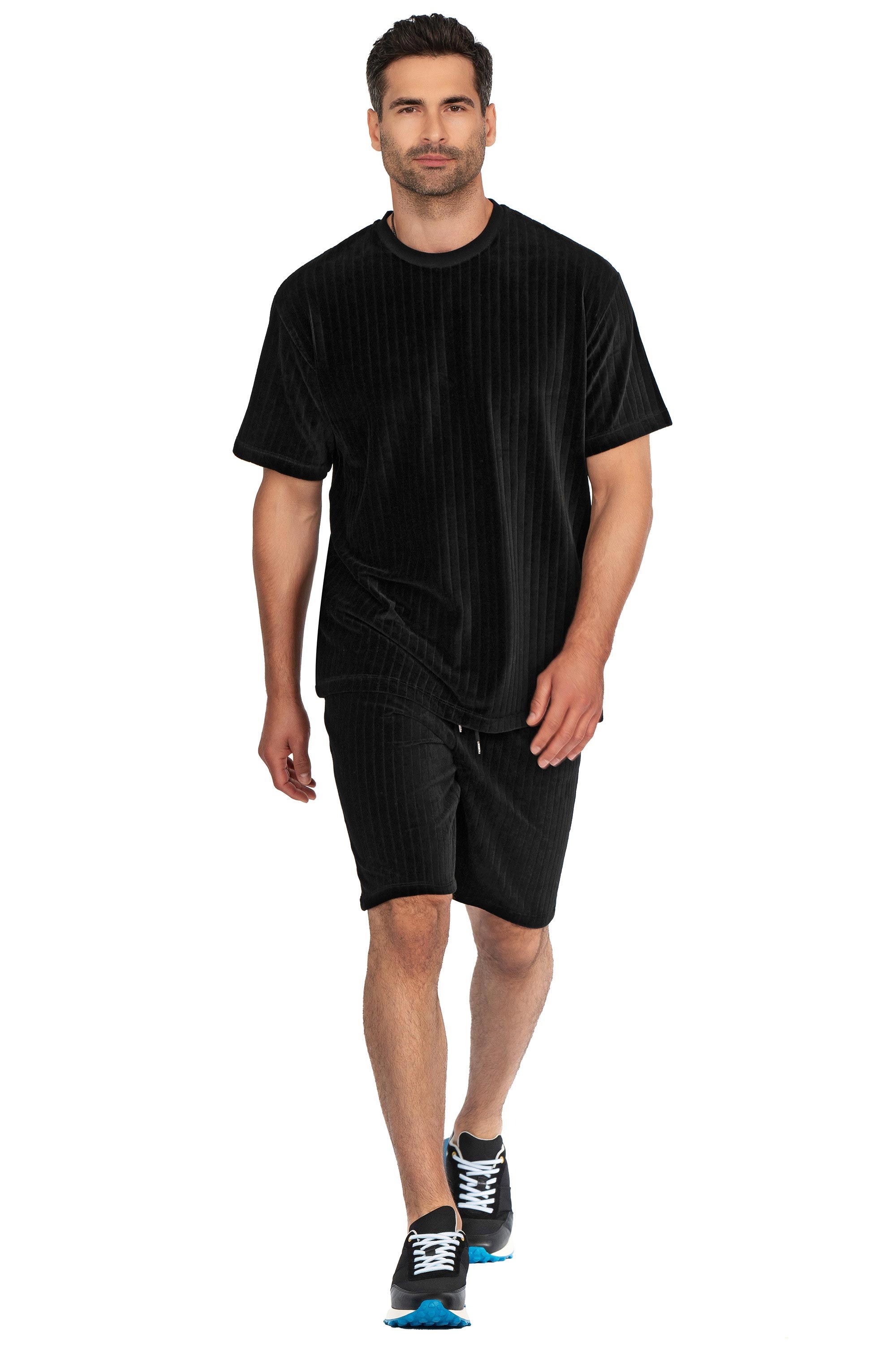 Tricou oversize negru guler rotund 3