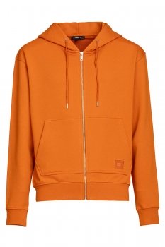 Hanorac oversize oranj cu gluga