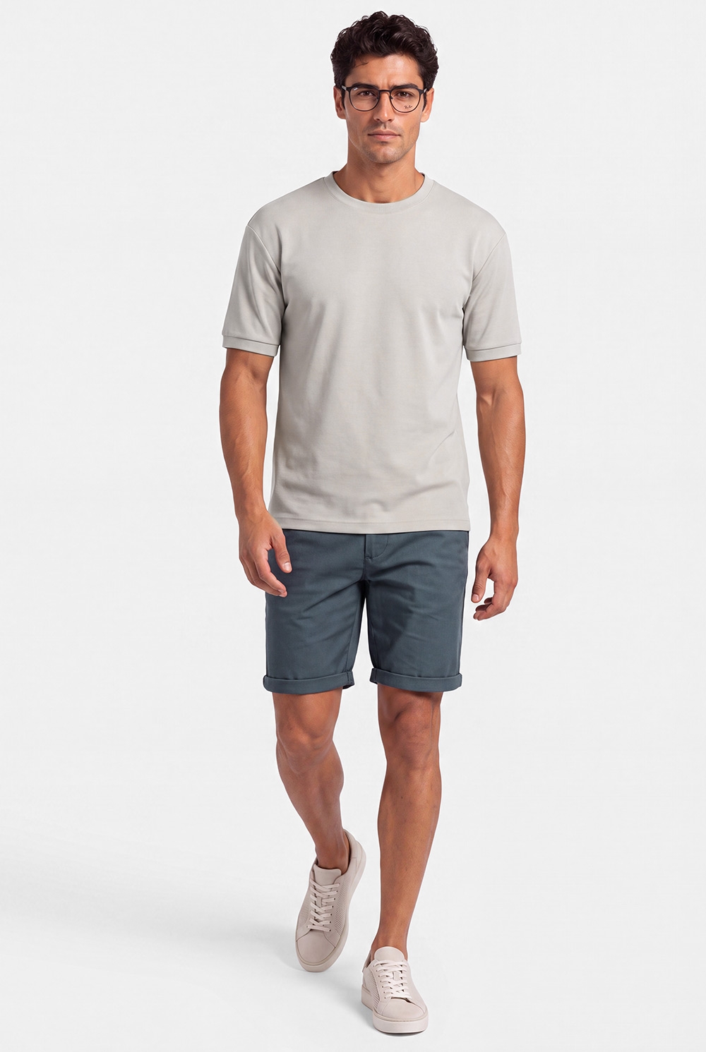 Beige plain t-shirt 3