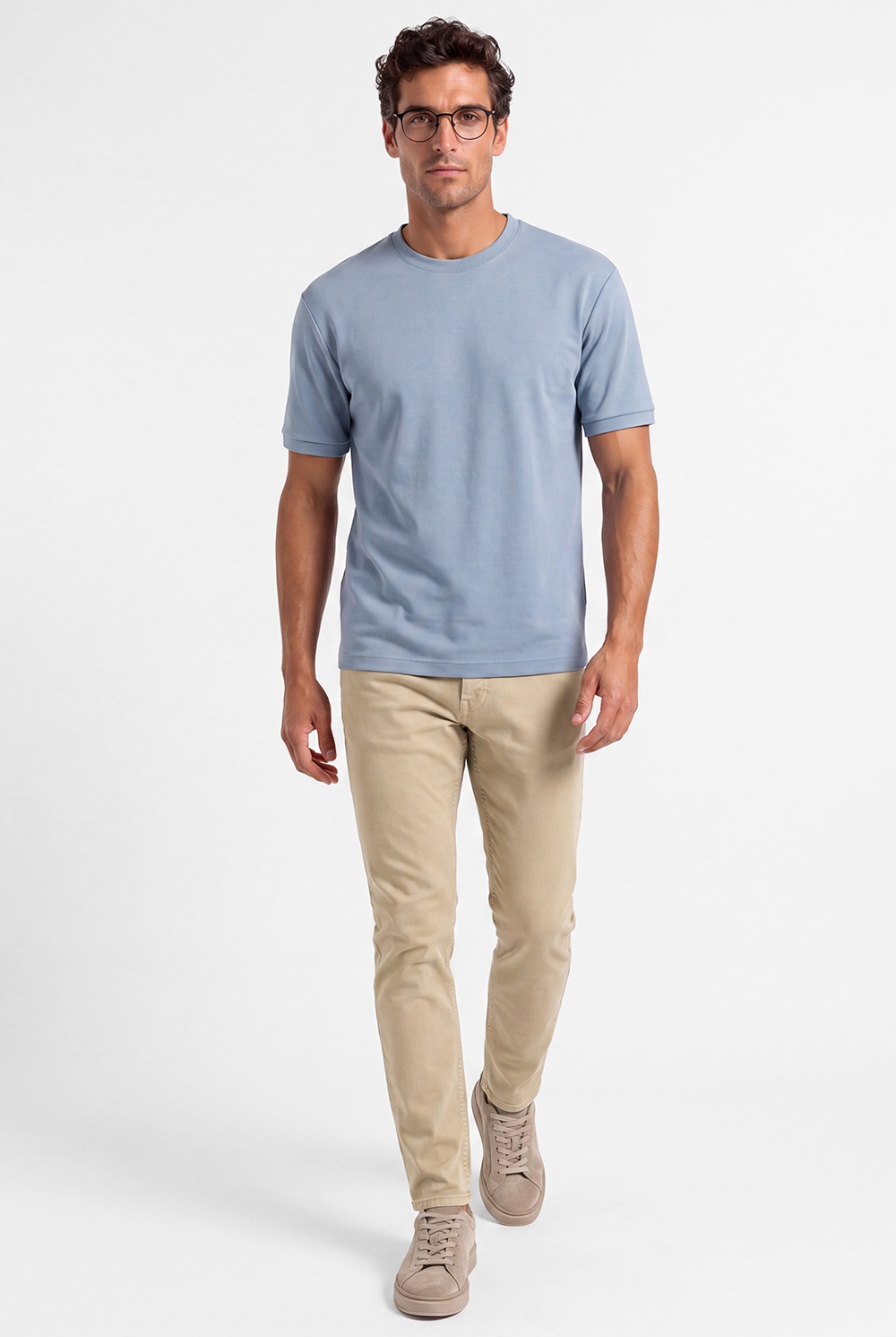 Light blue plain t-shirt 3