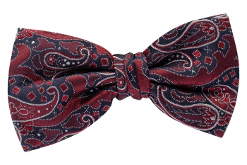 Bow tie burgundy geometric