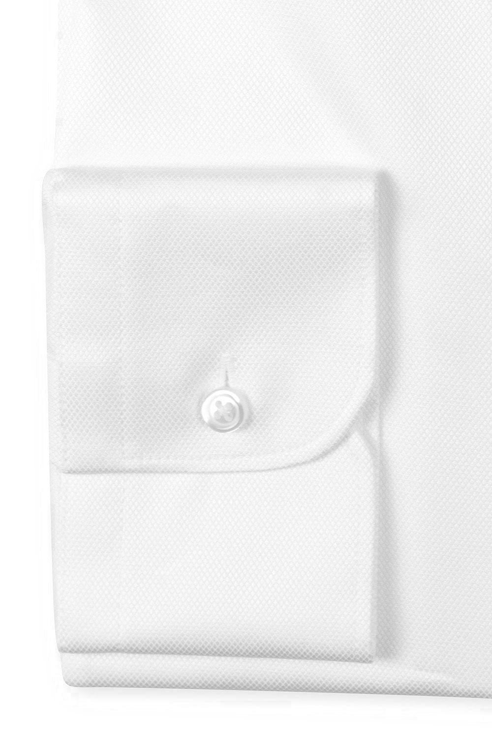 Slim body white structured shirt 2