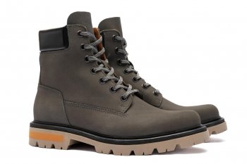 Ghete gri piele naturala