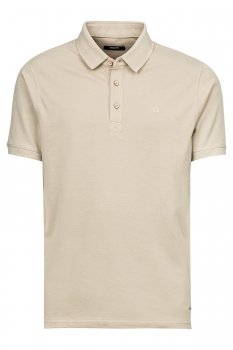Tricou polo slim bej uni