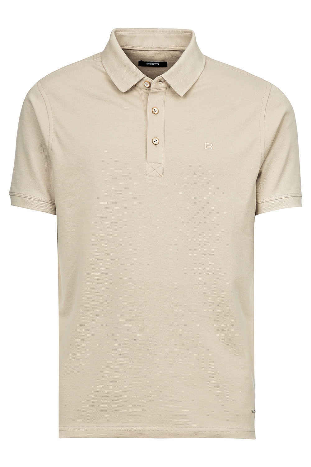 Tricou polo slim bej uni 0