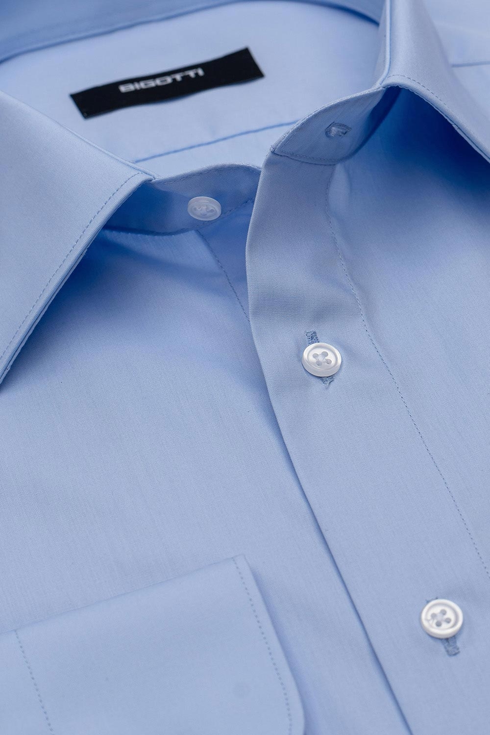 Camasa slim bleu uni 1