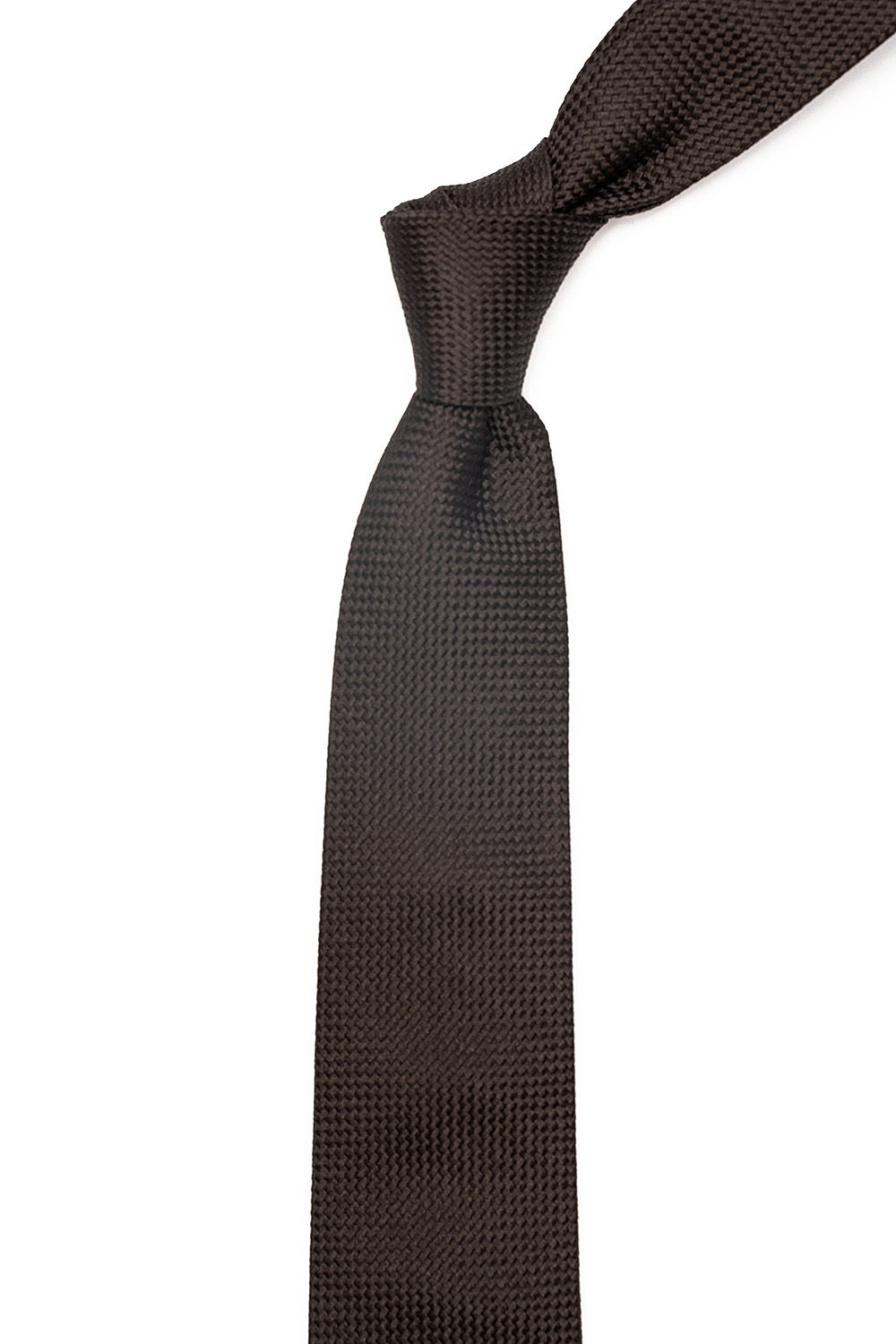 Cravata matase tesuta neagra 1