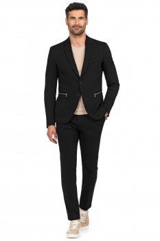 Slim body black plain blazer