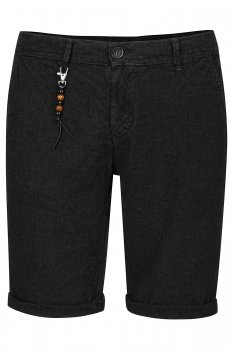 Pantaloni scurti slim din in negri uni