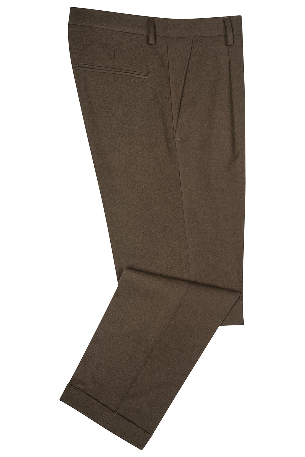 Pantaloni slim maro uni 0