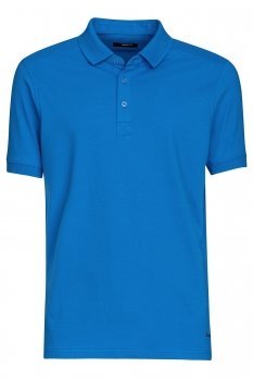 Tricou polo slim albastru uni