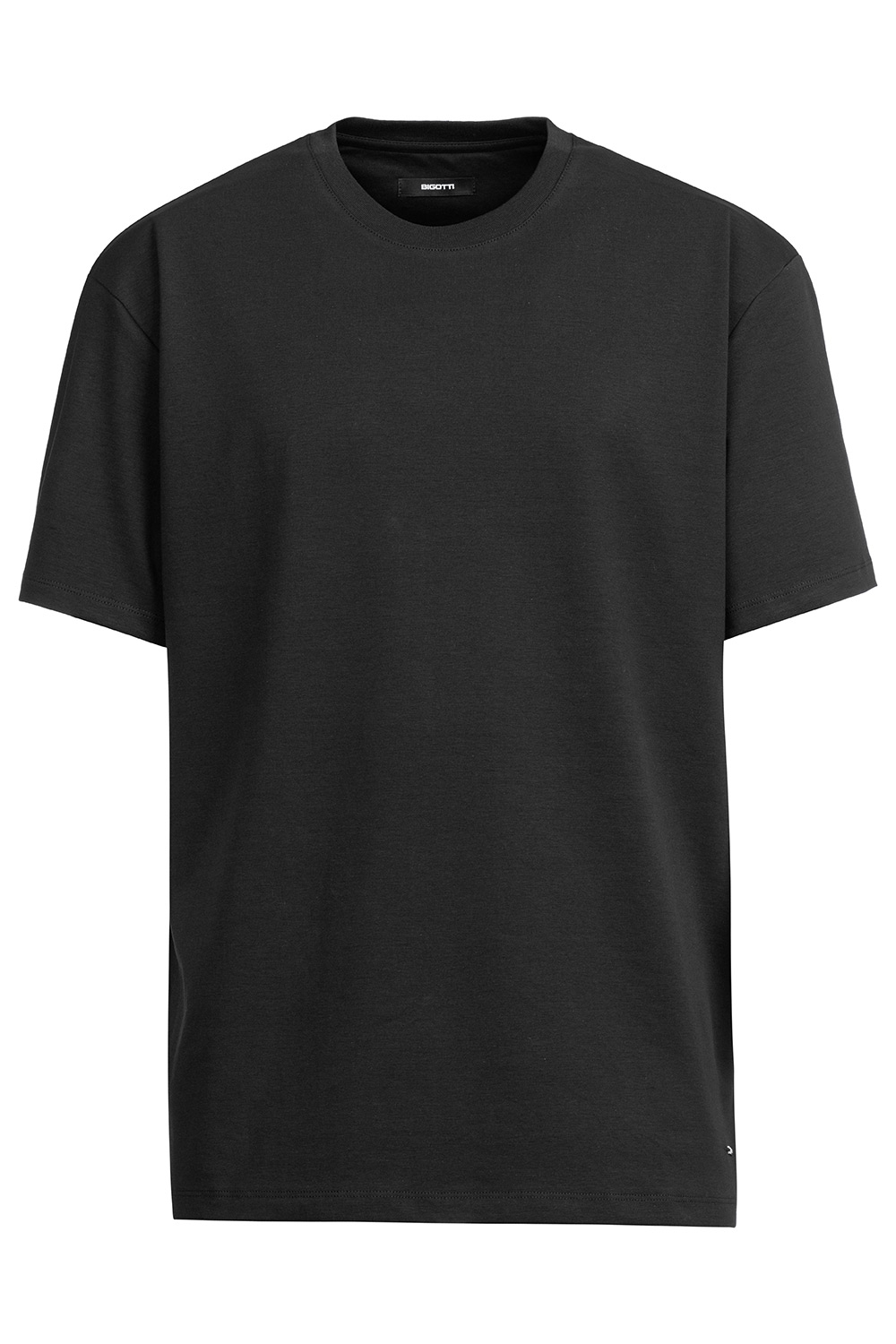 Tricou oversize negru guler rotund 0