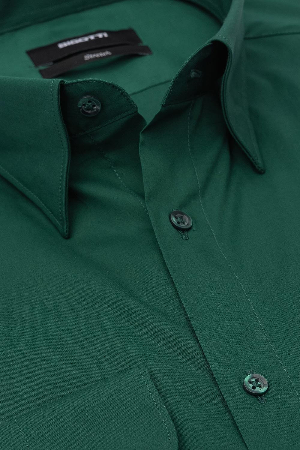 Camasa slim verde uni 1