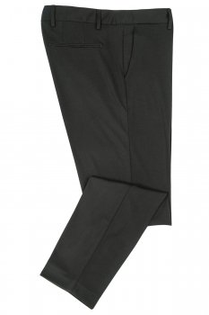 Slim body black plain trousers