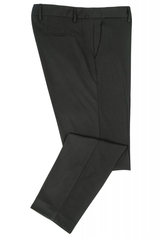 Slim body black plain trousers