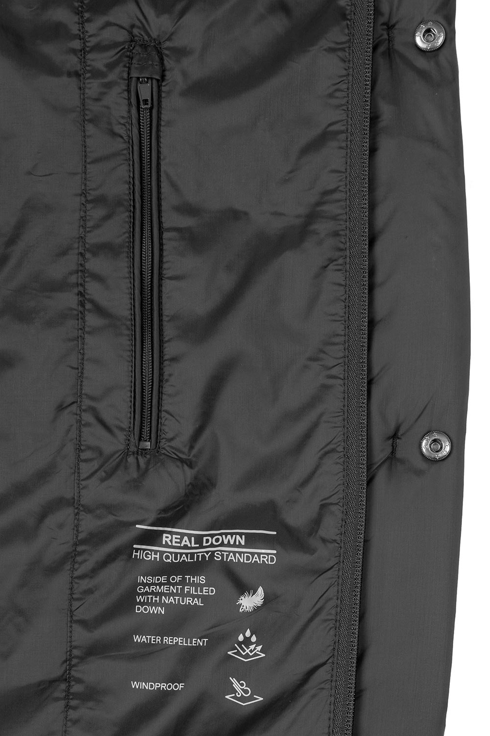 Jacheta slim neagra uni cu puf 3