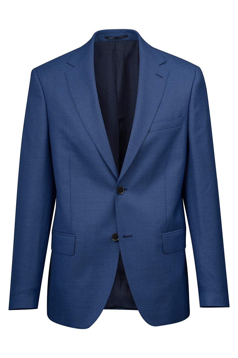 Slim body blue plain blazer 0