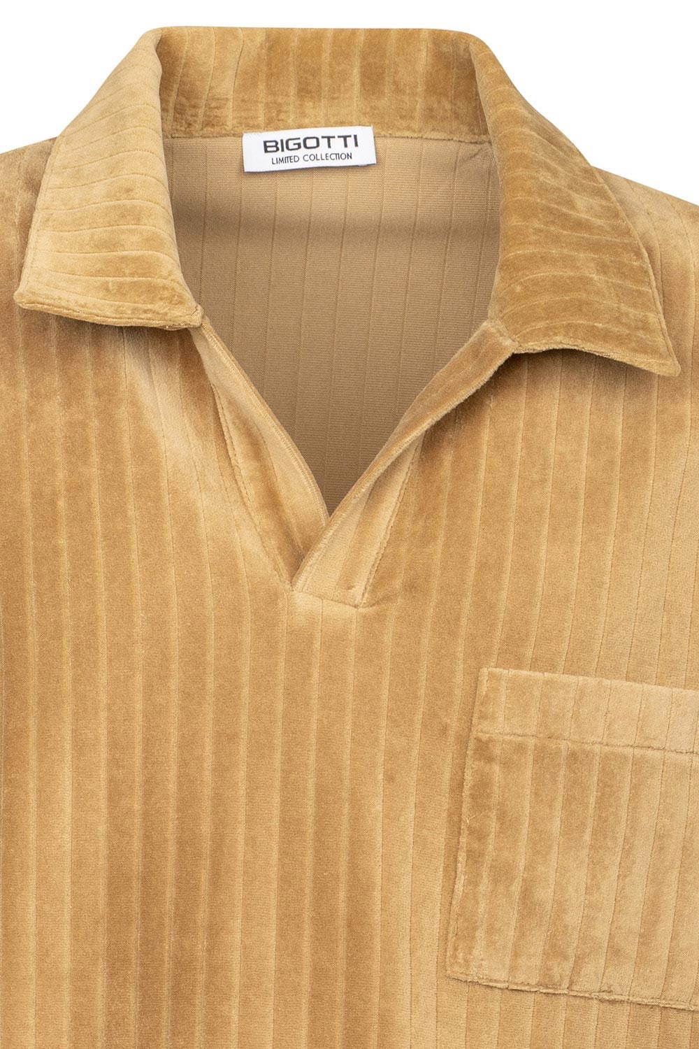 Tricou polo oversize bej uni 2