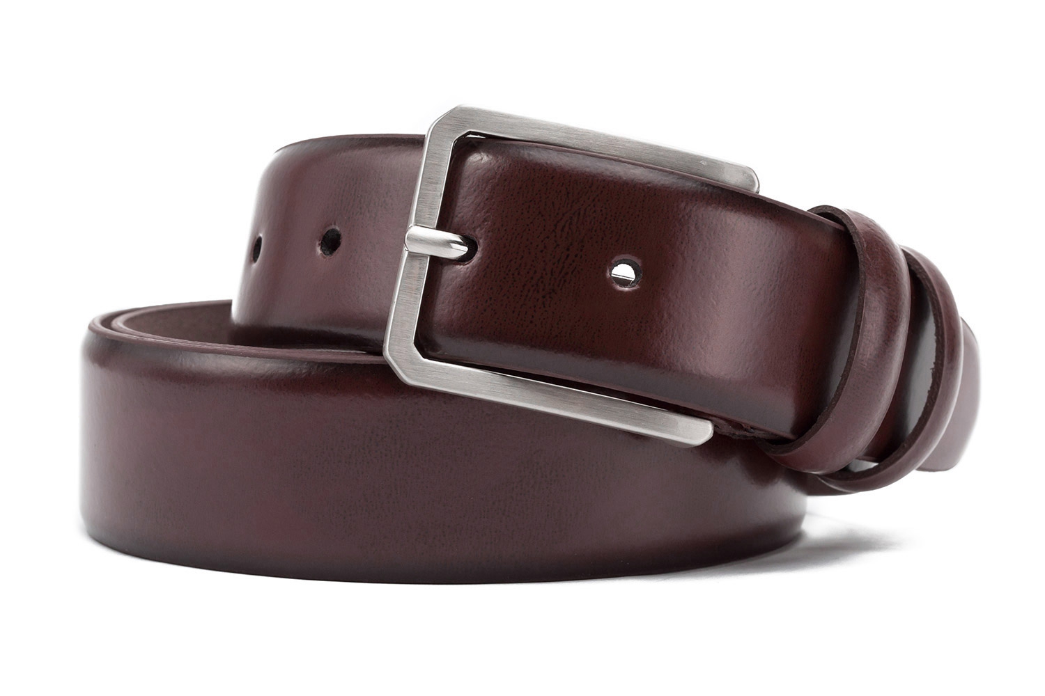 Belt burgundy genuine leather 0
