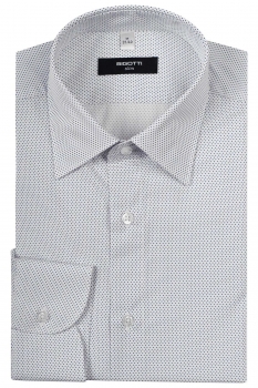 Camasa slim alba print geometric