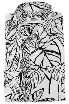 Camasa straight alba print