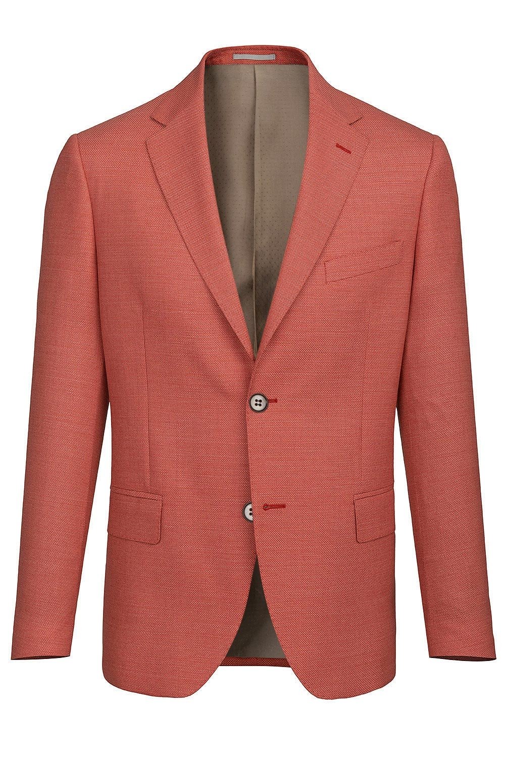 Slim body orange plain blazer 0