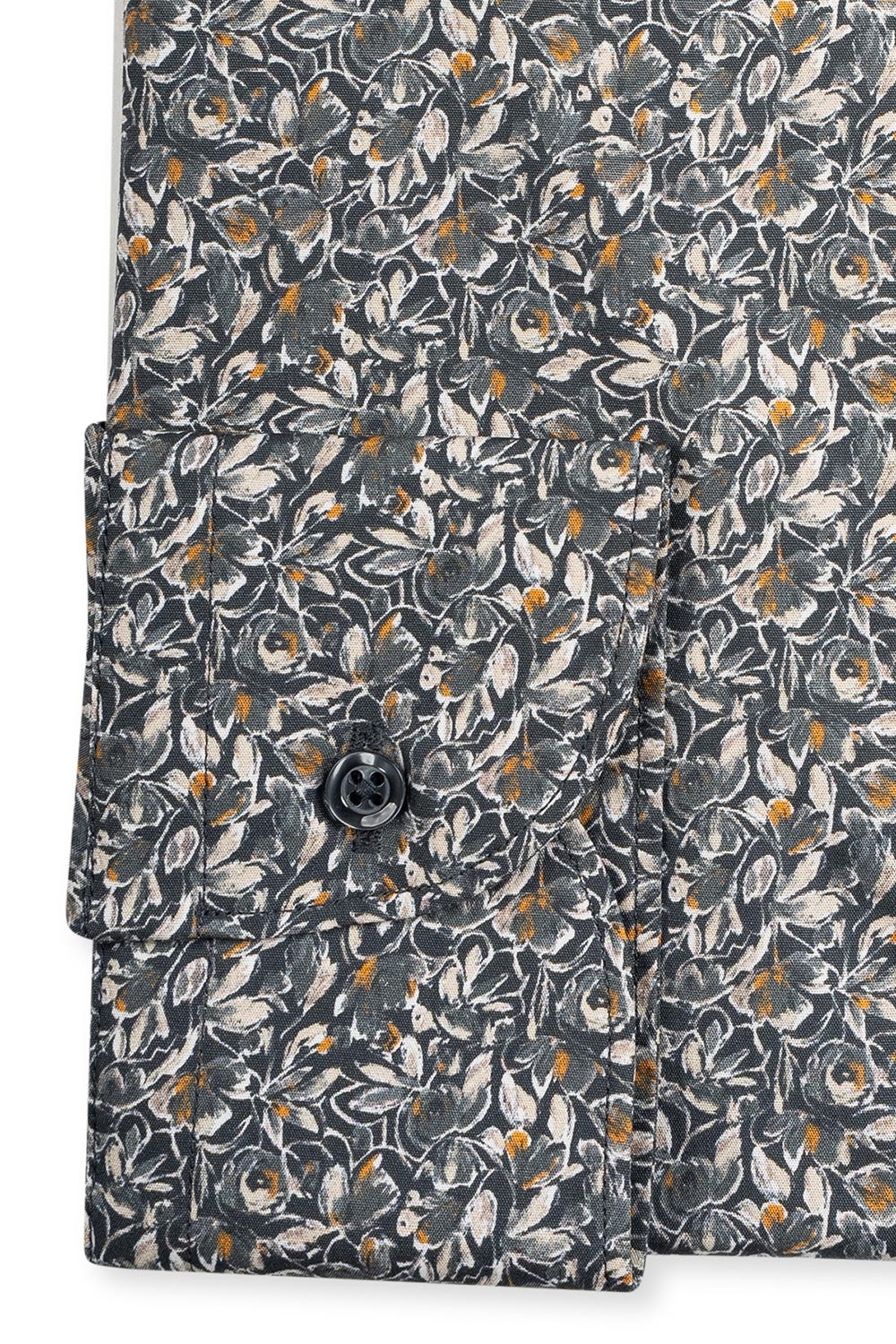 Slim body grey floral shirt 2