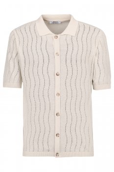 Tricou polo slim bej uni