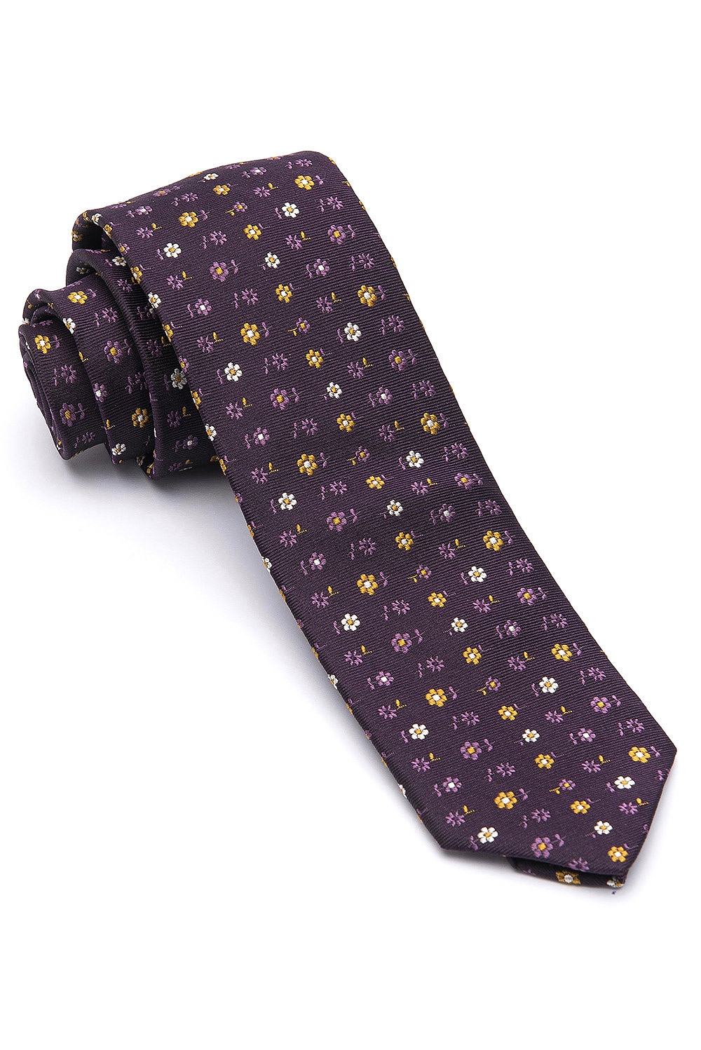 Cravata mov print floral 0