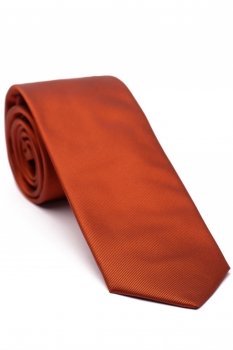 Cravata poliester tesut oranj uni