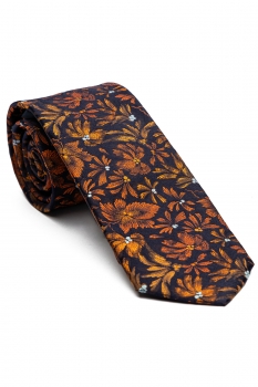 Matase tesuta brick floral
