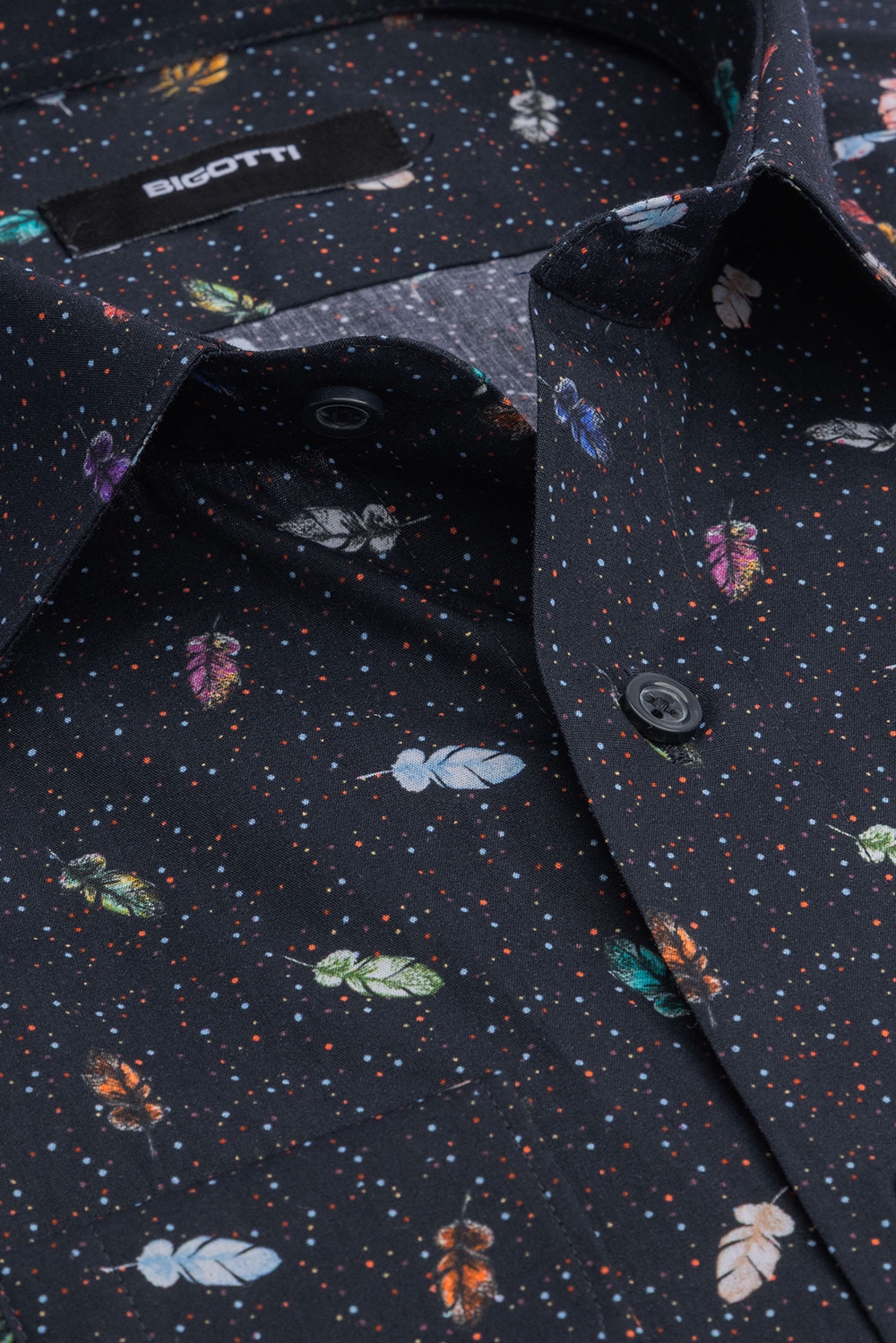 Camasa shaped bleumarin print geometric 1