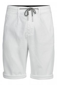 Pantaloni scurti baggy albi uni