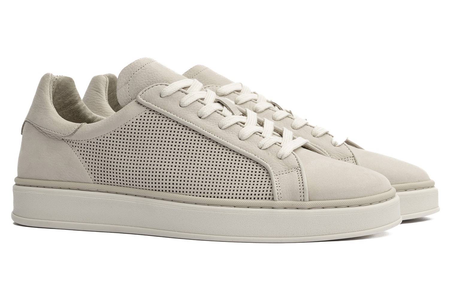 Sneakers bej piele naturala 0