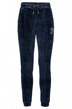 Slim body blue plain trousers