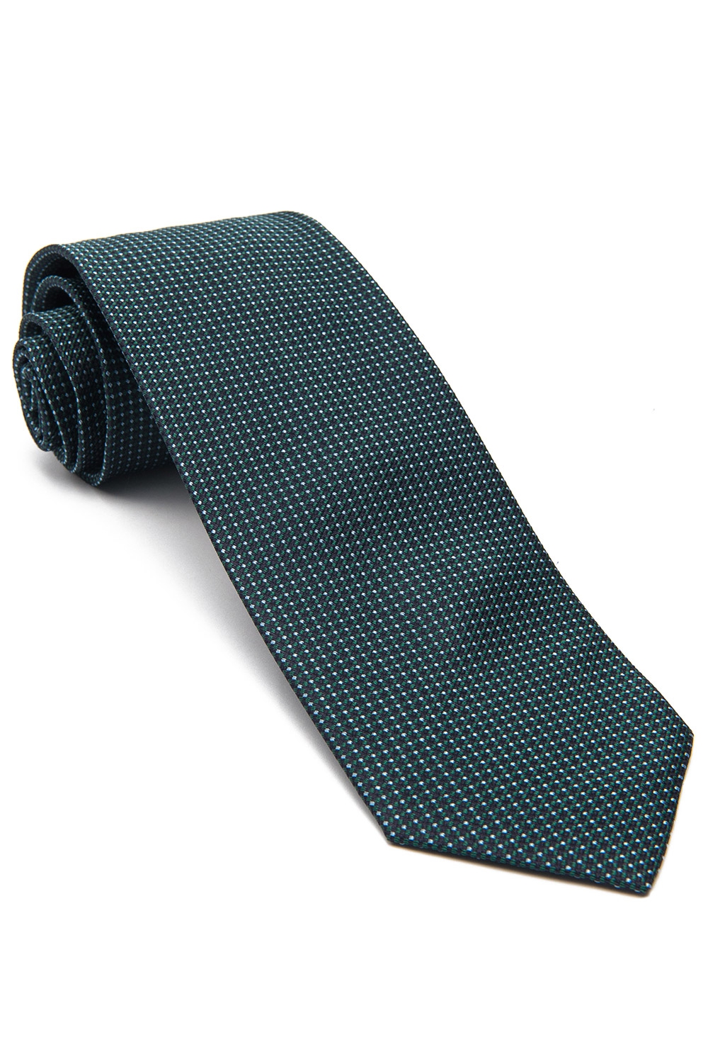 Cravata matase tesuta bleumarin print geometric 0