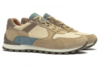 Sneakers bej piele naturala