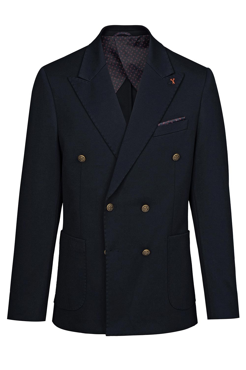 Slim body blue plain blazer 0