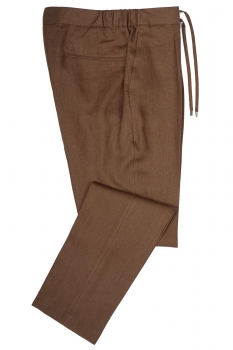 Pantaloni slim maro uni