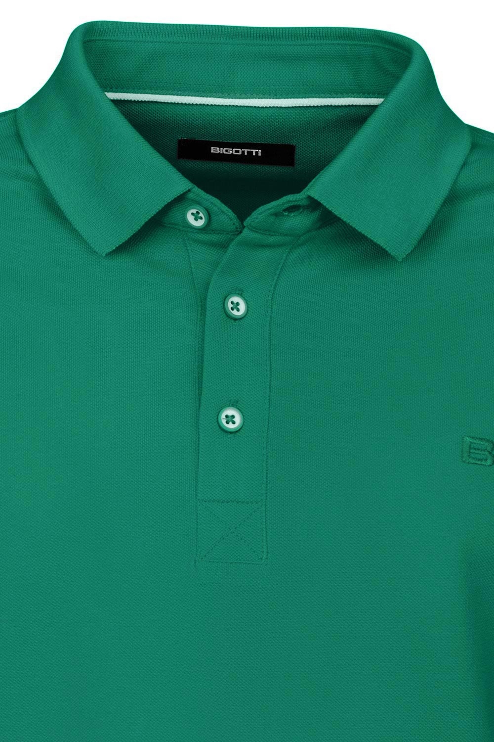 Tricou polo slim verde uni 2