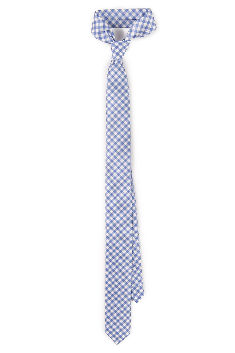 Cravata alba print caro 0