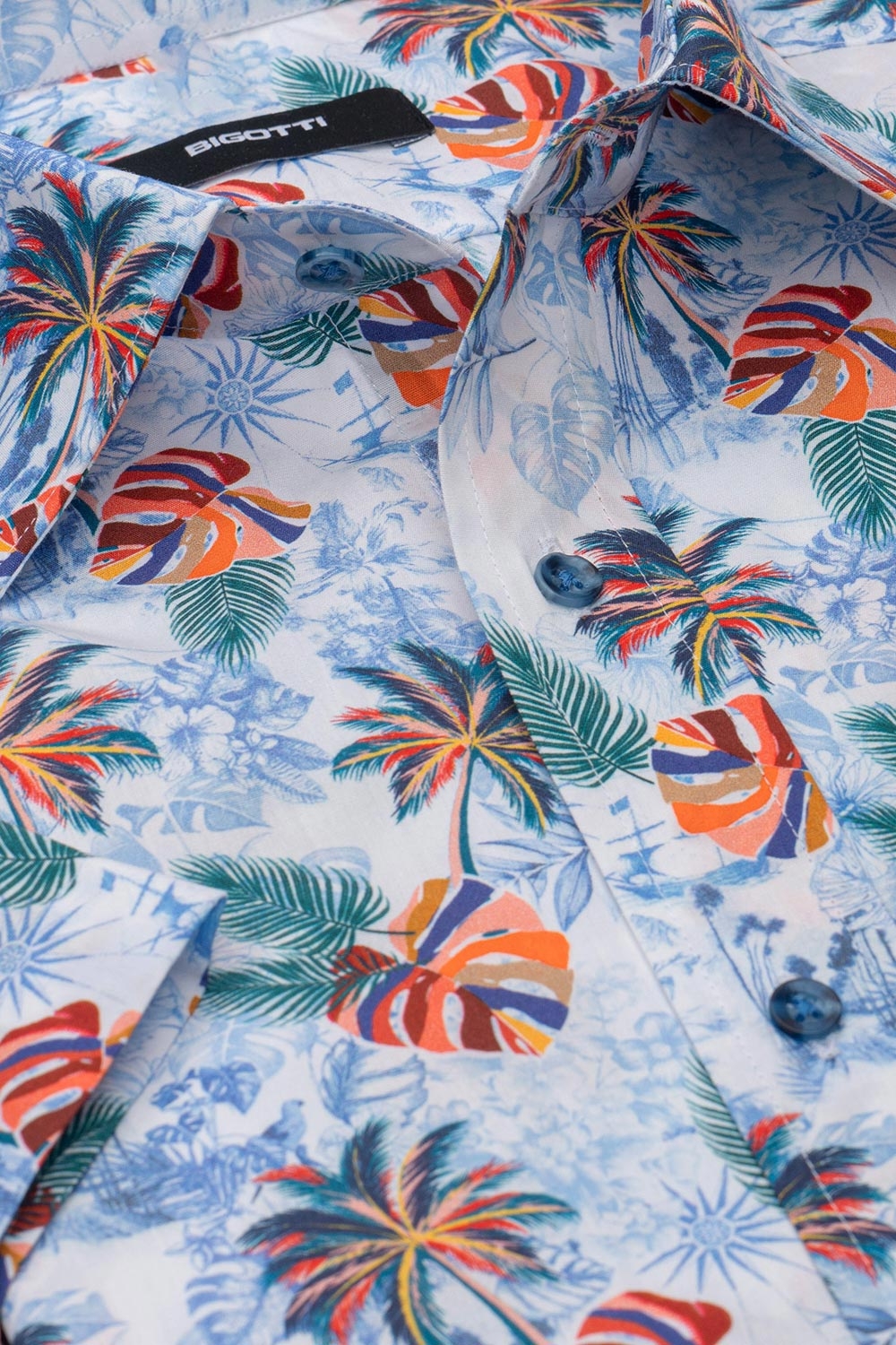 Camasa shaped maneca scurta alba print geometric 2