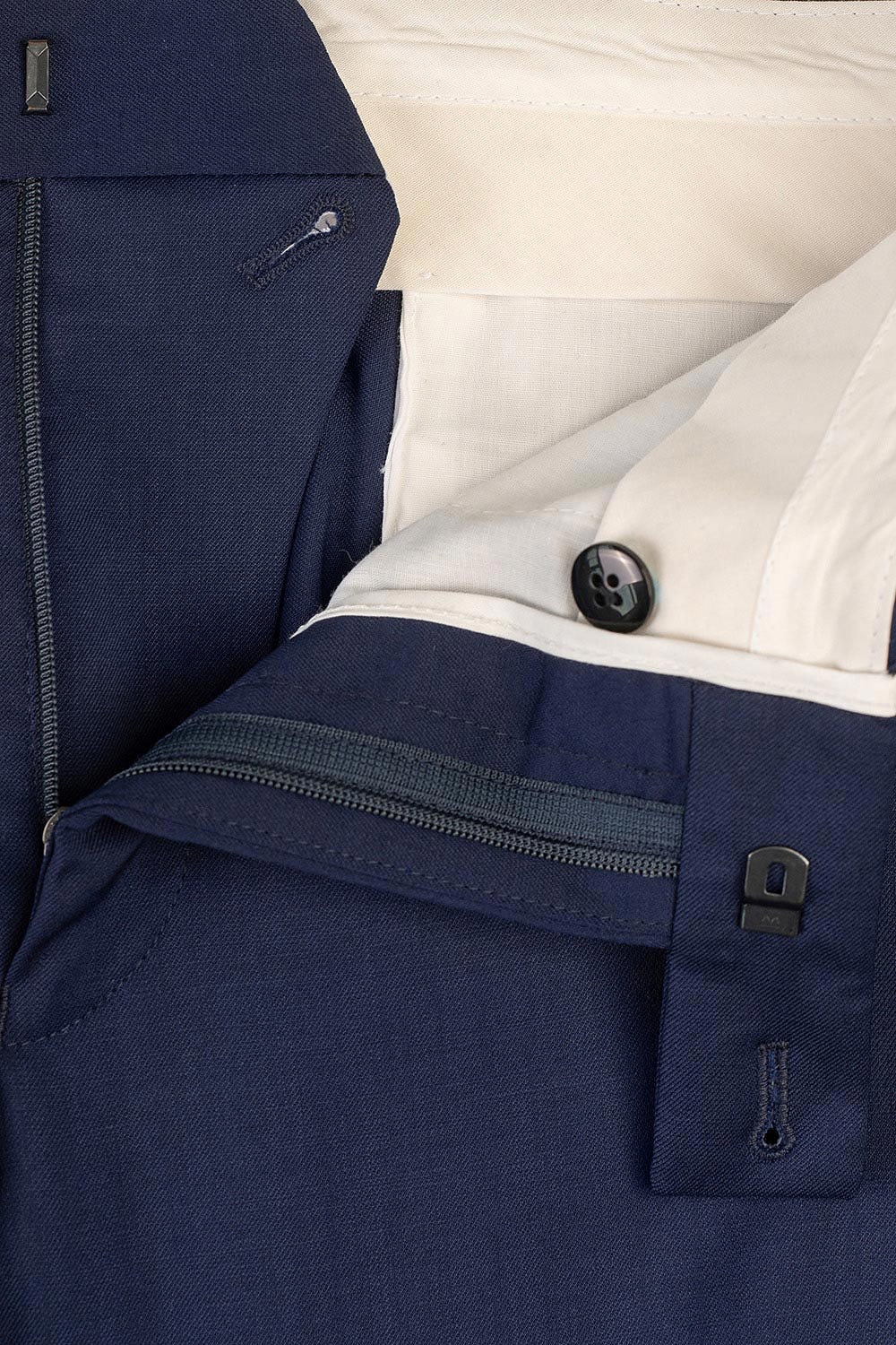 Pantaloni conti albastri uni 1