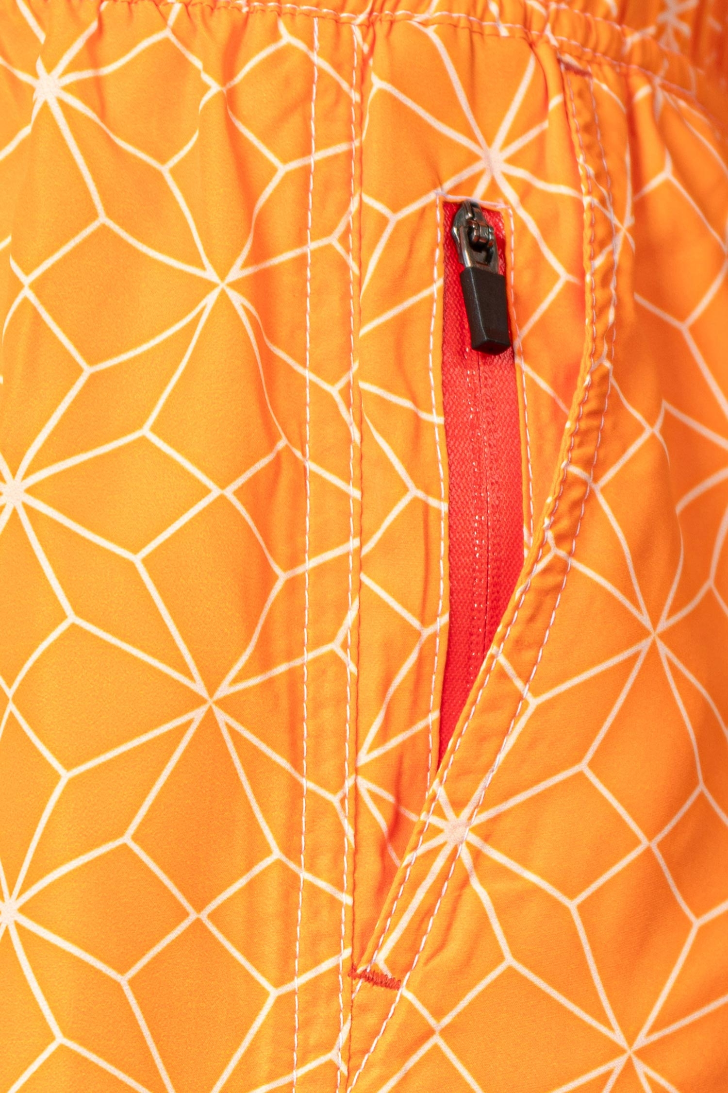 Short slim oranj print  2