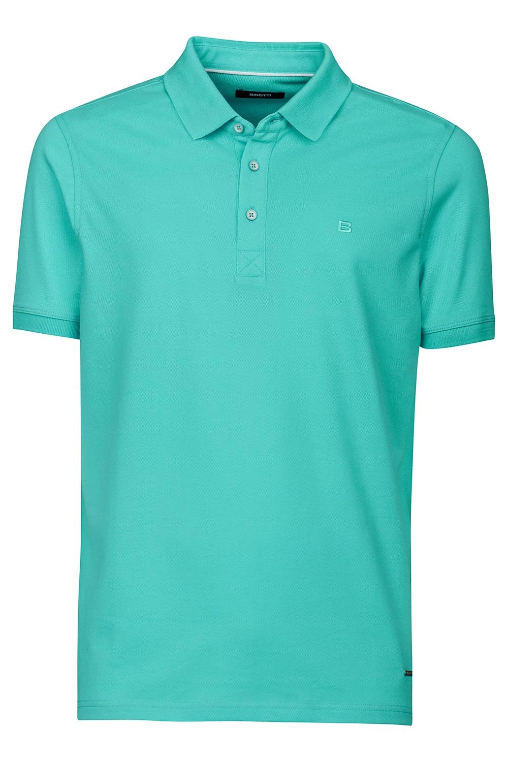 Tricou polo slim albastru uni 1