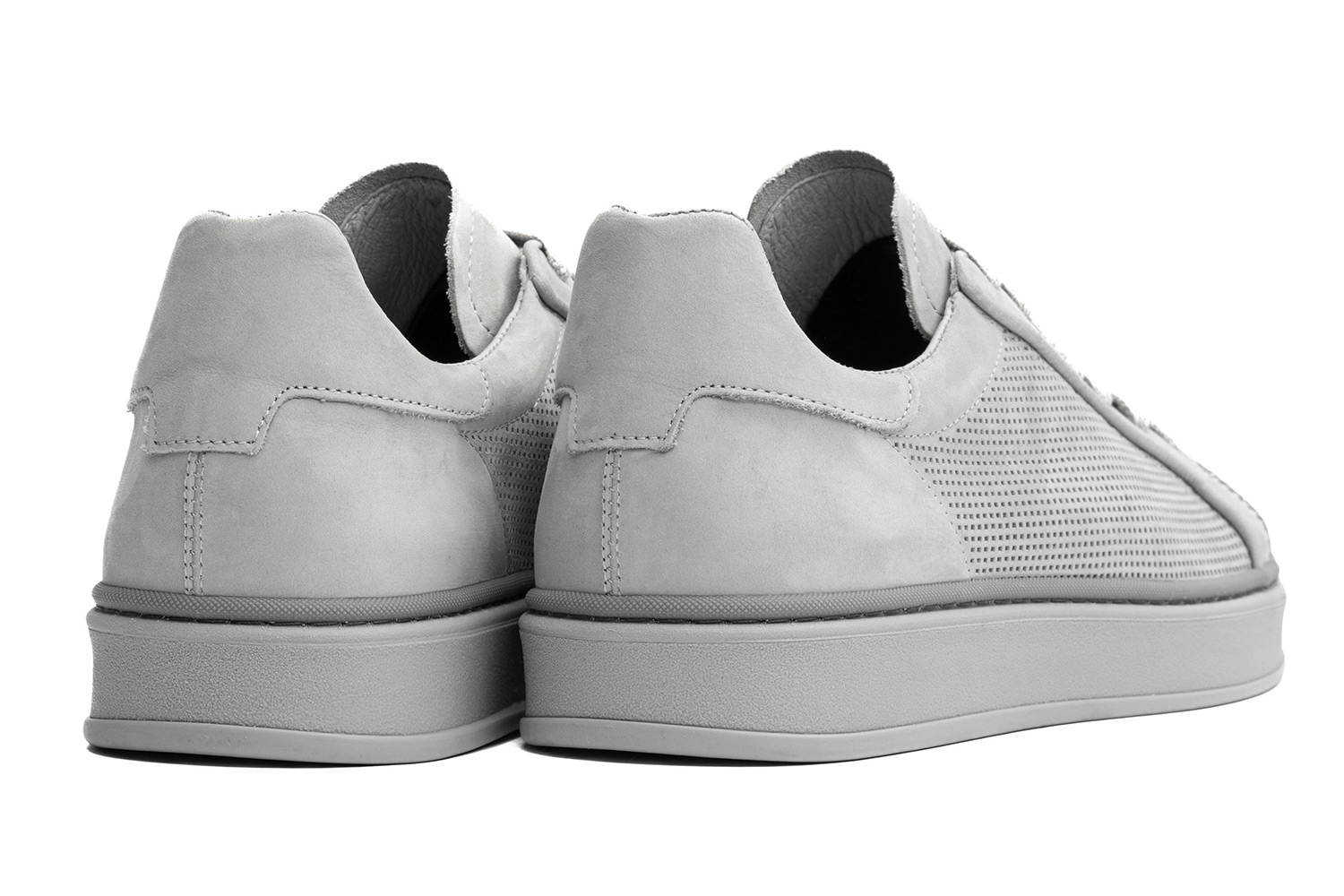 Sneakers gri piele naturala 2