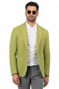 Slim body olive plain blazer